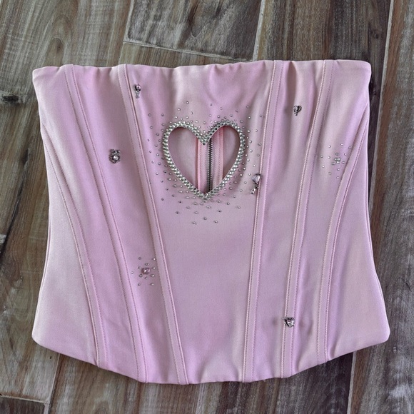 handmade sabrina carpenter pink heart corset - Picture 1 of 7